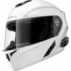 Best Pirce ⭐ Fiber Sena Outrush R Modular Helmet White 💯