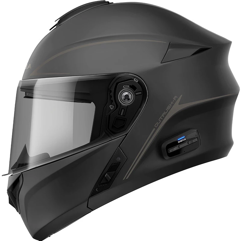 Outlet 🔥 Fiber Sena Outrush R Modular Helmet Black Matt 🧨 2 Outlet 🔥 Fiber Sena Outrush R Modular Helmet Black Matt 🧨 - Image 2